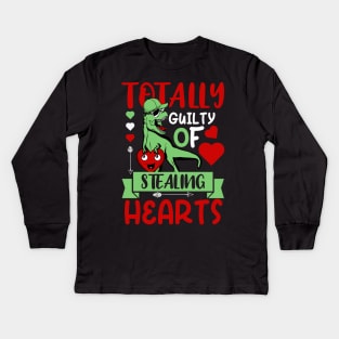 Totally guilty of stealing hearts Kids Long Sleeve T-Shirt